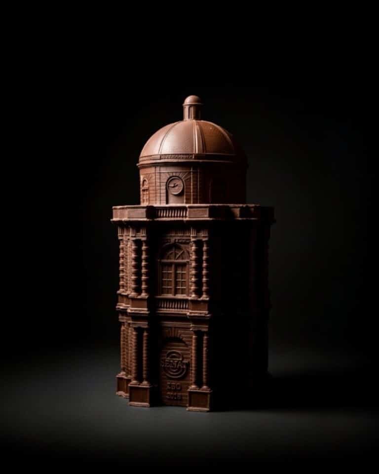 Bâtiment en chocolat