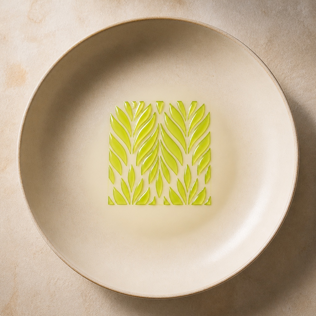 Stencil plate background Leaf - Image 3