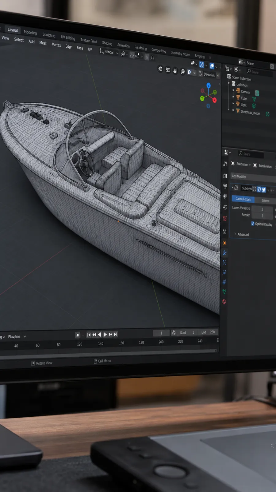 Modélisation 3D à l’écran